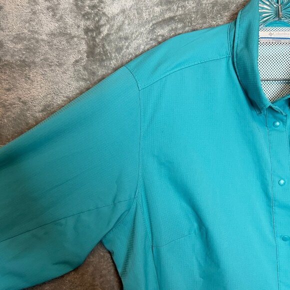 Columbia Women PFG Tamiami II Long Sleeve Vent Snap Pockets Omni Shade Shirt 1X - Picture 3 of 15